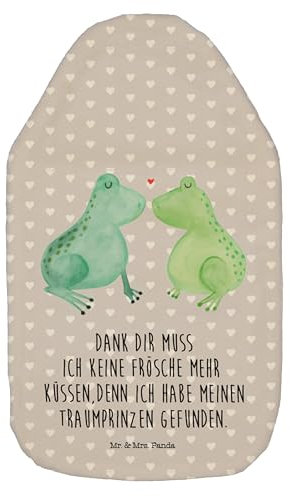 Mr. & Mrs. Panda Wärmflasche Frosch Liebe - Geschenk, Hochzeitstag, Verlobung, Jahrestag, Ehemann, küssen, Freundin, verliebt, Kinderwärmflasche,