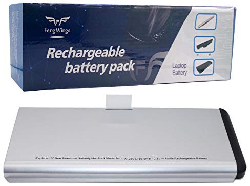FengWings® A1280 A1278 10,8V 45Wh Remplacez la Batterie Compatible avec Apple MacBook 13 A1280 (A1278 Late 2008) MB466*/A MB466CH/A MB466D/A MB467*/A MB467CH/A MB467D/A MB771G/A MB771J/A