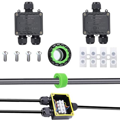 CTRICALVE IP68 esterna impermeabile cavo connettore, per 3 cavi | M25 pressacavo Tipo Y |diametro 9 mm-12 mm Scatole di Giunzione Scatola di Giunzione Impermeabile Connettore
