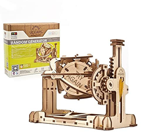 UGEARS STEM Lab 3D Puzzle - STEM Set - Modellbausatz aus Holz - Kreatives STEM Spielzeug mit App - Mechanischer Modell Holzbausatz - 3D Holzpuzzle für Erwachsene und Kinder 8+(Zufallsgenerator)