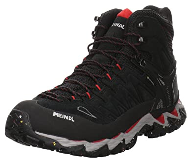 Meindl Herren Litepeak GTX Natur RotWanderstiefel | Das Modell Trekking Basic setzt sich zusammen aus Soft Polyester + Polypropylen Polster, sowie Polyamid zur Verstärkung an Ze