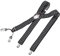 DonDon Hosenträger Herren extra stark Rauten 3,5 cm Hosenträger Herren breit mit brauem Leder in Y-Form lang - Starke Clips passend für Anzug Jeans Chinos Vintage Rockabilly Suspenders
