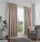 Fusion - Galaxy - Pair of Dim-out Pencil Pleat Curtains - 90 Width x 90 Drop (229 x 229cm) in Natural