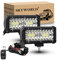 SKYWORLD LED Arbeitsscheinwerfer Bar 2 X 7 Zoll 120W weiß LED Scheinwerfer Arbeitslicht Zusatzscheinwerfer mit 12V Rocker Kabelbaum für Auto Offroad Traktor PKW LKW SUV UTV ATV