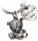 PAKADI Schlüsselanhänger Bärchen Felix Antique Silber - Bär Talisman Familie Freunde Liebe- Glücksbringer aus Metall - Anhänger Tasche Schlüsselbund