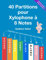 40 Partitions pour Xylophone à 8 Notes: Adaptées aux instruments avec les couleurs Rouge, Orange, Jaune, Vert, Bleu, Blanc, Rose, Rouge