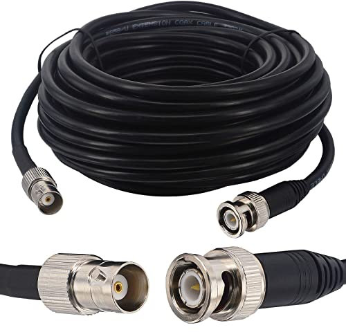 Boobrie Verbessert SuperFlex RG58 BNC-Kabel 10M Koaxialkabel BNC-Stecker auf Buchse Verlängerungskabel CB Antennenkabel für SDI-Stromkabel für CCTV-Überwachungskamera
