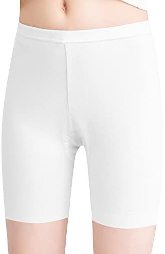 L&K-II Filles Leggings Courts Cuissards en Coton Shorts d'été Uni Couleur Blanc 158/164