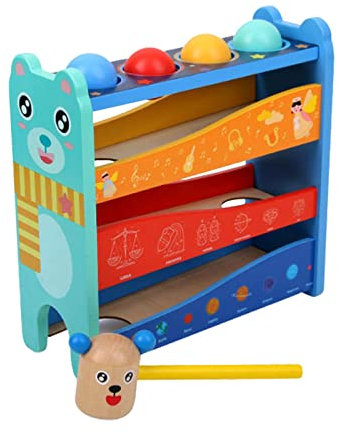 vincente Giocattolo con Palline martellanti Multicolori | Giocattoli Colorati per Bambini Che martellano Le Palle - Giocattoli durevoli con Martello e Palla, promuovono Il riconoscimento del Colore