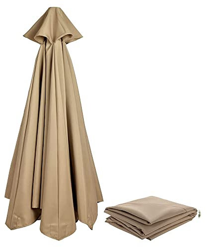 Toldo de Repuesto para sombrilla de Patio, 6 Varillas, 16 pies, voladizo desplazado, sombrilla de Repuesto, Mesa de Mercado Superior, sombrilla para terraza al Aire Libre, Cubierta de toldo