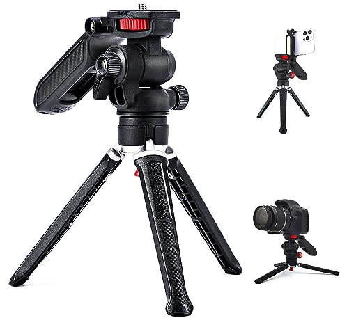 Mini Treppiede Fotocamera Goocong Treppiede Smartphone Cavalletto fotografico per Smartphone Mini Portatile Video Treppiedi da Tavolo Viaggio tripod Reflex