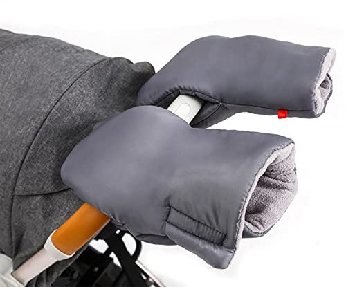 Pram Hand Muff Universal Pushchair Fleece Lined Gloves Baby Stroller Winter Thermal Hand Gloves Waterproof Windproof Anti-Freeze Buggy Hand Warmer Baby Carriage Thick Warm Mittens Pram Accessories