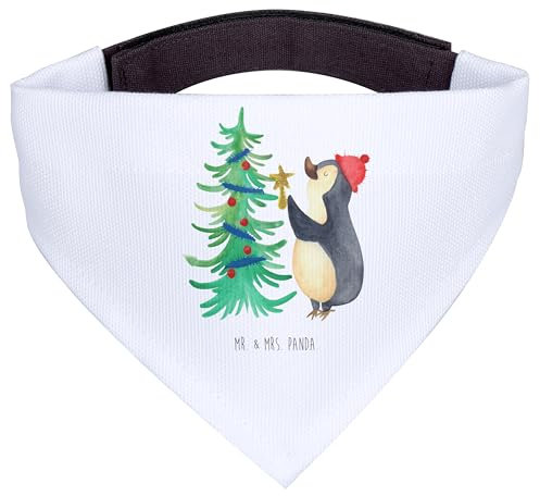 Mr. & Mrs. Panda Hundehalstuch L Pinguin Weihnachtsbaum - Geschenk, Weihnachten, Hundeschal, Bandana, Halstuch Hund, Für Hunde, Schal, Winter