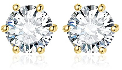 JewelryPalace Rund 3ct Moissanite Ohrstecker Silber 925 Damen, Simulierter Diamant Braut Schmuck Set, Ohrringe Silber Mädchen Edelstein,Ohrstecker Silber Klein mit Stein Geschenk Frauen Vergoldet