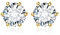 JewelryPalace Rund 3ct Moissanite Ohrstecker Silber 925 Damen, Simulierter Diamant Braut Schmuck Set, Ohrringe Silber Mädchen Edelstein,Ohrstecker Silber Klein mit Stein Geschenk Frauen Vergoldet
