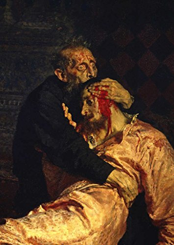 Kunstdruck/Poster: Ilya Efimovich Repin IWAN der Schreckliche und Sein Sohn IWAN am 16 November 1581 Detail - hochwertiger Druck, Bild, Kunstposter, 55x75 cm