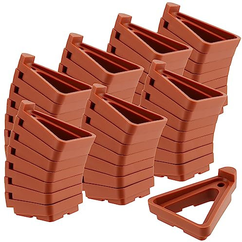 FUNSUEI 48 PCS Triangle Plant Pot Feet, Plastic Flower Pot Risers for Indoor and Outdoor Plants
