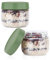 Petits bocaux en verre borosilicate avec couvercles, 300 ml, lot de 2, bocaux en verre pour petit-déjeuner, passe au micro-ondes, bocaux Mason à large ouverture pour l'avoine, le yaourt (vert)