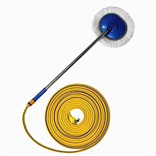 Spazzola Rotante per Pannelli Fotovoltaici, Kit Pulizia Pannello Fotovoltaico con Attacco per Tubo Flessibile, Spazzola Pulizia Pannelli Fotovoltaici per Il Lavaggio Di Auto, Barche.