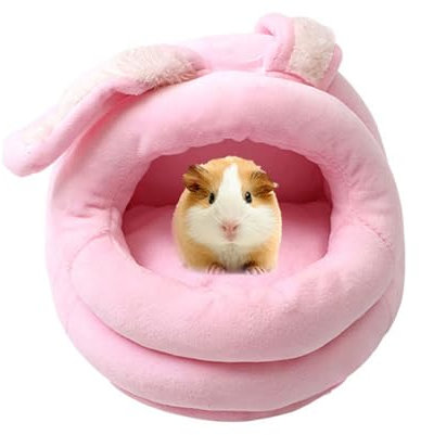 FANSU Meerschweinchen Bett Versteck, Meerschweinchen Betthöhle Winter Gemütliches Waschbar Kuschelhöhle Kuschelig für Kleintiere Hamster Chinchillas Mini Igel (20 * 20cm,Hase)