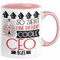 CEO Geschenk Tasse Lustig Geschenkidee für CEO Geburtstag So Sieht Eine Richtig Coole CEO Aus Frauen Spruch (Rosa)
