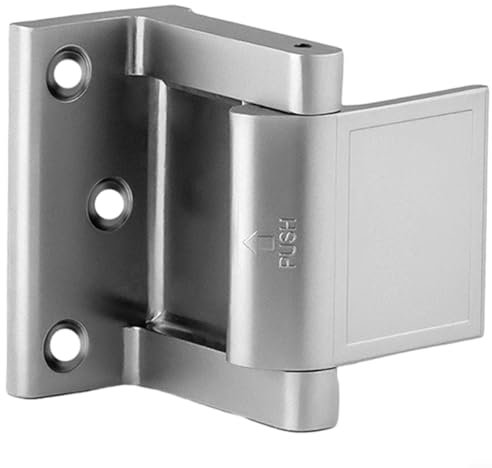 CWOQOCW Robustes Türschutz-Verstärkungsschloss, verhindert Tritte, einfaches Hochziehen, kindersicheres Design, silberfarbene Konstruktion