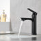 ZHUGE Grifo de Lavabo, Grifo Baño, Mezclador Monomando para Lavabo (Negro)