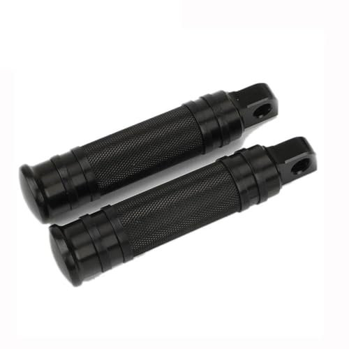 ONDIAN Motorrad Fußrasten Motorrad Gerändelte Fußrasten CNC Hinten Vorne Fußstütze Pedal Chrom Für Touring Für Sportster 883 Für Softail Für Dyna Für Fatboy Fußpedale (Color : Schwarz)