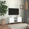 ShCuShan Meuble TV avec Pieds en Bois Massif Blanc 103,5x35x50 cm,Meuble TV,Table Basse Salon Meuble TV,Table Basse LED Couleurs