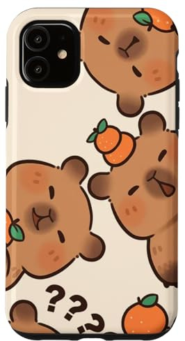 Capibara Divertente Con Frutta Kawaii Capybara Custodia per iPhone 11
