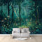Papier Peint Intissé Forêt magique Décoration Photo Murale 400 x 280 cm Moderne pour Salon Chambre Bureau et Couloir - Peinture Murale en Laine Papier Peint