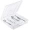 LIMIOFAQ Silverware Organizer with Lid, Covered Utensil Tray for Kitchen Drawer and Countertop, Plastic Cutlery and Flatware Storage Box for Spoons Forks Knives Holder Case, 5 Compartments,Clear