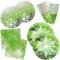 HNH Weihnachtsteller Weihnachtsservietten Weihnachtsbecher 100er-Set Wasserfarbe Eiskristalle Pappteller Servietten Pappbecher Partygeschirr Set für Weihnachten