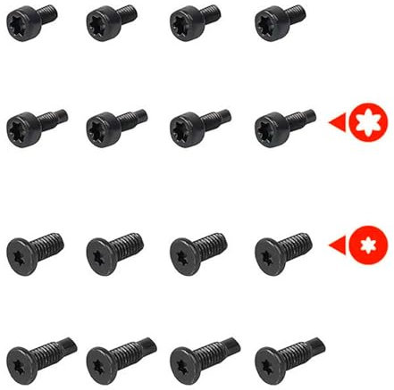 Haedot Ring Doorbell Replacement with 16pcs Ring Doorbell Screws, Charger Charging Cable Cord, Double-Ended T6 T15 Compatible with 2ND Video Doorbell 2, Pro Elite (16 PCS Ring Doorbell Screws)