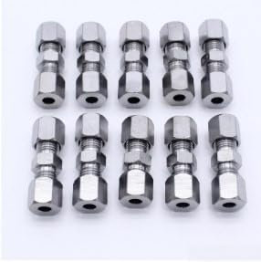 HEBEOT 10 Stück Bremsrohrverbindung von 4,75 mm Durchmesser Bremsleitung Kupfer verchromt A00393