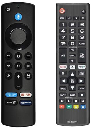 RIVIERA 2 Pack Voice Replacement Remote Control for Stick 4K Smart TV Support 2nd/3rd Generation Alexa and Universal Replacement Remote Control for LG Smart TV AKB75095307