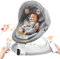 Baby Swings para bebés – Aplicación exclusiva y función Bluetooth, columpio eléctrico para bebé con arnés de 5 puntos y 5 velocidades de giro, 10 canciones de cuna preestablecidas, columpio portátil