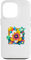 Hülle für iPhone 13 Pro MCM Quadratische Blumenkunst