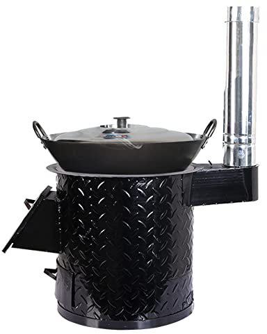 Poêle à Bois Réchaud Poêle à bois de camping pour feu intérieur/extérieur, poêle à bois, poêle de cuisine rural, poêle de camping polyvalent pour tente, intérieur, villa, abri, chauffage et
