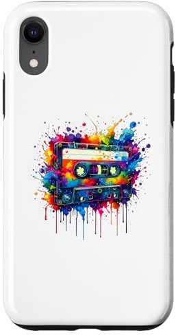 iPhone XR Splash Art Cassette Player Music Tape Recorder Case