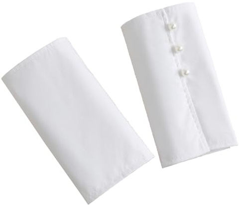 Mangas Falsas para suéter de Mujer 1 par de puños de muñeca Mangas Falsas Mangas Falsas Decorativas puños de Camisa Falsos para Mujer Mangas de muñeca extraíbles para Vestido suéter Traje bo