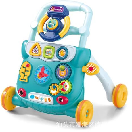 homewell Lauflernhilfe für Babys, Lauflernhilfe für Babys, Jungen, Trottino, Trolley für Kleinkinder, Aktivitäts- und Entwicklungsspielzeug, Lauflernen, Geschenk ab 9 Monaten (grün)