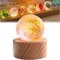 Lumina Noctis – Boules de verre Lumina Noctis – 7 boules de cristal à mémoire de forme – Boules de verre craquelé glacé de 40 mm – Veilleuse LED à 7 couleurs pour décoration de maison et de méditation