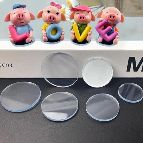 Mrltau 60 Pièces Tampons Antidérapants Transparente, Patins en Caoutchouc pour Plateaux en Verre, Tampons Antidérapants pour Plateau de Table Rond, Coussinet Antidérapant, pour Tables à