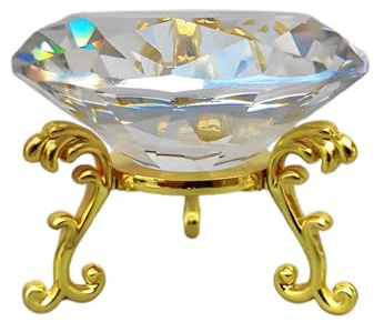 Eterspr 80 mm Kristall Diamanten, Klar Glas Diamanten Deko, Diamanten Briefbeschwerer Kristall, für Hochzeitsdekorationen, Geschenk für Halloween, Tafelaufsätze, Heimdekoration