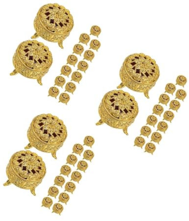 FRCOLOR 3 Set Scatola Di Caramelle in Rilievo Contenitore Di Nozze Portaombrelli Paladino Vassoio Addensato Imbuto Di Riempimento Cartoni Portatili Biscotti Ai Fiori Pp Golden 15 Pezzi * 3