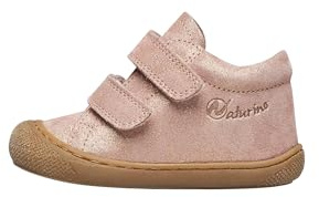 Naturino Chaussures Premiers Pas en suède pailleté, Rose poudré- 22