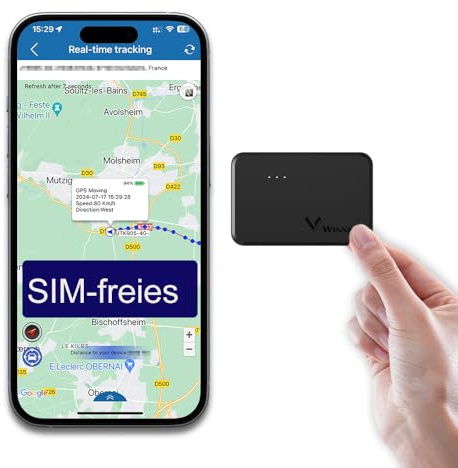 Winnes TK903E Mini GPS Tracker 4G Globale Version Ohne SIM Karte 60 Tage Standby Starker Magnet Echtzeitortung Alarm Erinnerung Kleiner Tragbarer GPS Ortungsgerät für Auto Fahrzeug Personen