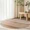 HomebyHome Kurzflor Teppich Wohnzimmer 200 cm Rund Beige - Runder Teppich Weich, Waschbar, rutschfest, modern einfarbig Design - für Schlafzimmer, Küche, Esszimmer