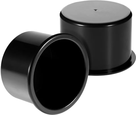 Lot de 2 porte-gobelets noirs universels en plastique encastrés pour canapé, bateau, voiture, camion, table de poker